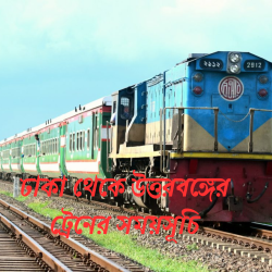 ঢাকা থেকে উত্তরবঙ্গের ট্রেনের সময়সূচি