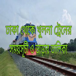 ঢাকা টু খুলনা ট্রেনের সময়সূচী